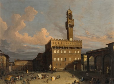 Florentine School, 19th Century, Piazza della Signoria, Florence