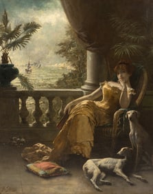 Agapit Stevens (Belgian, 1849-1917) Sur le Balcon