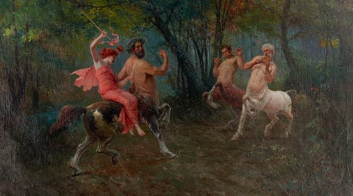 Ettore Forti (Italian, 1850-1940) The Feast of the Centaurs