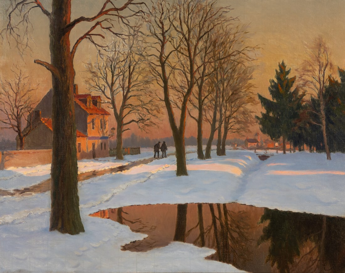 Mikhail Guermacheff (Ukrainian, 1867-1930) Snowy Landscape (1 of 5)