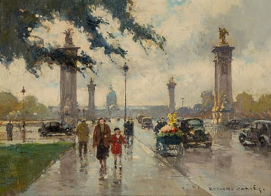 Édouard Léon Cortès (French, 1882-1969) Paris, Pont Alexandre III