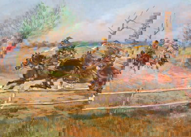 Jerzy Kossak (Polish, 1886-1955) Chasing the Bolshevik, 1930