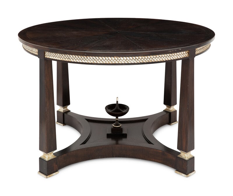An Empire Style Part Silvered Mahogany Center Table  (1 of 2)
