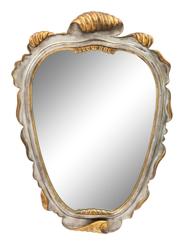 An Italian Baroque Style Silvered and Giltwood Mirror (1 of 2)