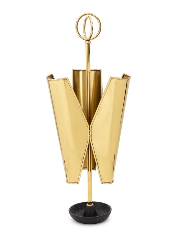 An Italian Polished Brass and Iron Umbrella Stand  (1 of 2)