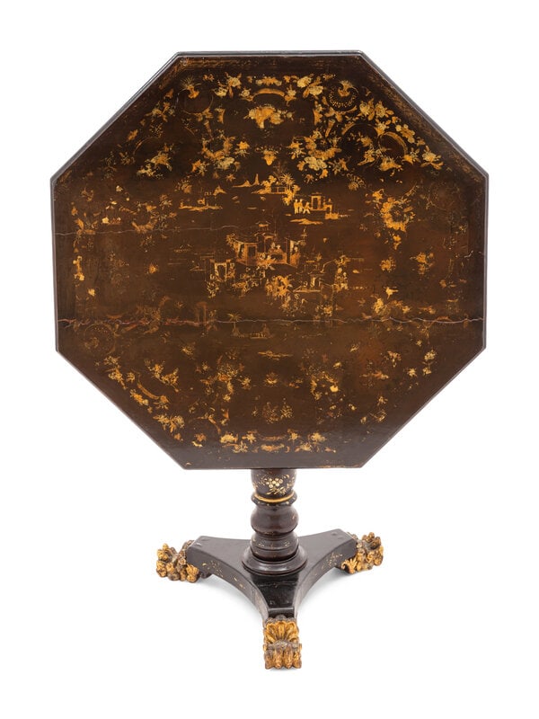 A Regency Japanned Tilt-Top Table  (1 of 3)