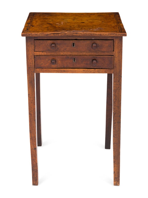 An English Yew and Mahogany Side Table (1 of 2)