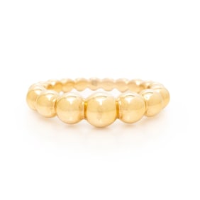 VAN CLEEF & ARPELS, YELLOW GOLD 'PERLÉE PEARLS OF GOLD VARIATION' RING