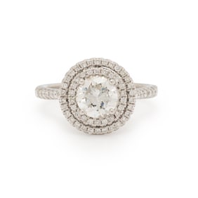 DIAMOND AND WHITE GOLD RING