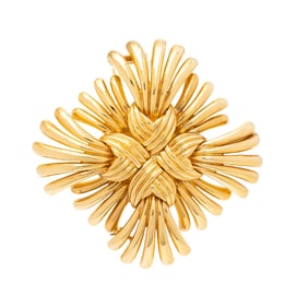 YELLOW GOLD BROOCH