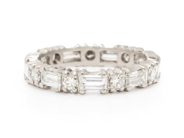 DIAMOND AND PLATINUM ETERNITY BAND