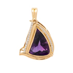 AMETHYST AND DIAMOND PENDANT