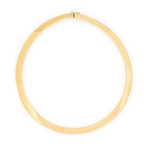 YELLOW GOLD OMEGA NECKLACE