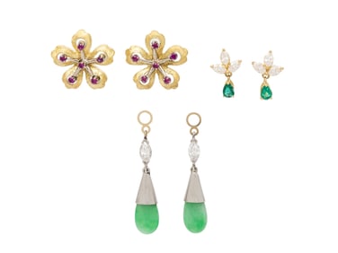 COLLECTION OF YELLOW GOLD, DIAMOND, AND MULTIGEM JEWELRY