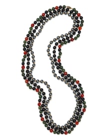 COLLECTION OF BEADED NECKLACES