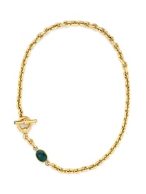 YELLOW GOLD CABLE CHAIN WITH DOUBLE-SIDED INTAGLIO