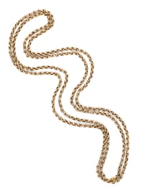 LOW KARAT YELLOW GOLD WATCH CHAIN