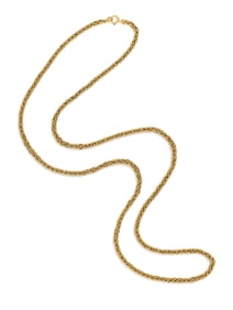 YELLOW GOLD BYZANTINE CHAIN NECKLACE