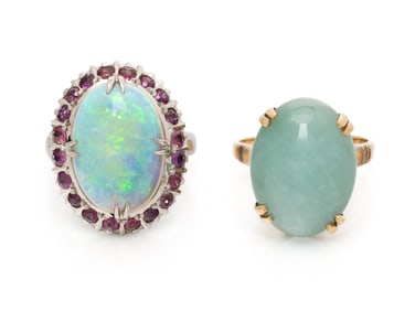 COLLECTION OF GEMSTONE RINGS