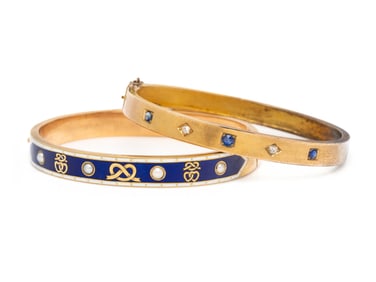 ANTIQUE, TWO BANGLE BRACELETS