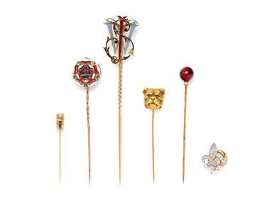 ANTIQUE, COLLECTION OF YELLOW GOLD AND GEMSTONE JEWELRY