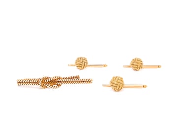 COLLECTION OF YELLOW GOLD ACCESSORIES