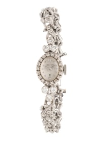 HAMILTON, DIAMOND AND WHITE GOLD WATCH