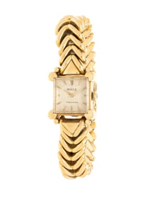 ROLEX, YELLOW GOLD 'PRECISION' WATCH