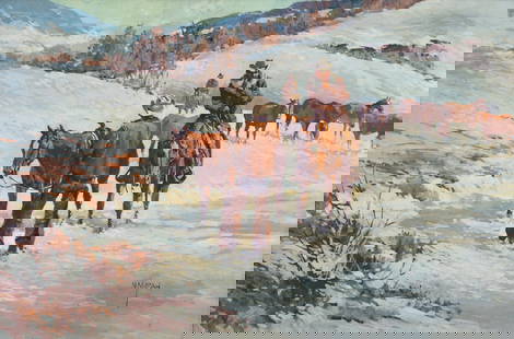 Newman Myrah (Canadian, 1921-2010) High Country Winter: Newman Myrah (Canadian, 1921-2010) High Country Winter oil on canvas signed N. MYRAH (lower right) 20 x 30 inches. Property from the Eiteljorg Family Collection, Englewood, Colorado This lot is