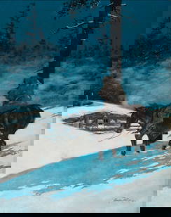 Gordon Phillips (American, 1927-2011) Windswept, 1979: Gordon Phillips (American, 1927-2011) Windswept, 1979 oil on canvas signed Gordon Phillips and dated (lower right) 30 x 24 inches. The Emily T. and Adolphus Andrews Collection of Native American Art