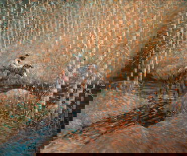 Jack Terry (American, b. 1952) Solitude, 1988: Jack Terry (American, b. 1952) Solitude, 1988 oil on canvas signed Jack Terry and dated (lower right); signed, titled, dated, and inscribed #3888 / all rights reserved by the artist (on the reverse)