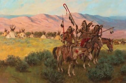 Charles Winfield Miller (American, 1922-1995) War Party, 1981