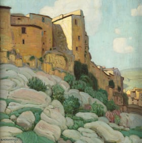 Ernest Martin Hennings (American, 1886-1956) Landscape, Spain, Sepulveda, 1927