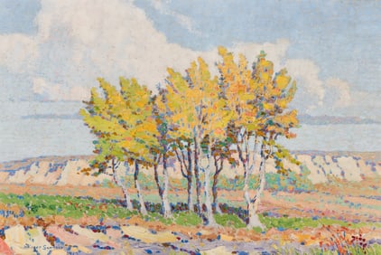 Birger Sandzén (American, 1871-1954) The Cottonwood Grove, October, 1912