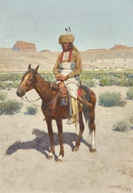 Henry F. Farny (American, 1847-1916) Distant Village, 1890