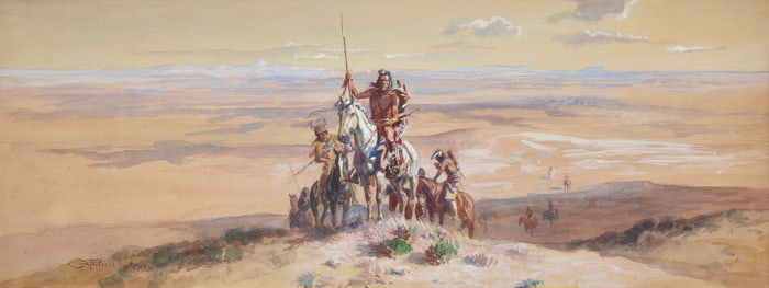 Charles Marion Russell (American, 1864-1926) Indians on the Plains, 1903