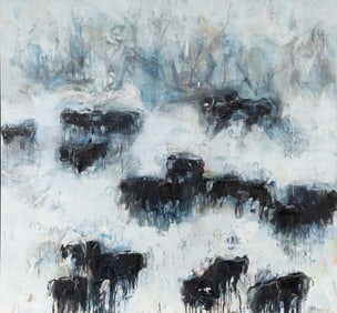 Theodore Waddell (American, b. 1941) Willow Creek Angus #2, 1993