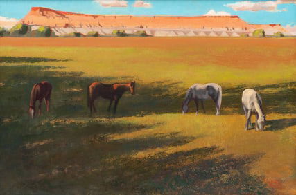 Gary Ernest Smith (American, b. 1942) Horse Pasture in Red Rock Country, 2011