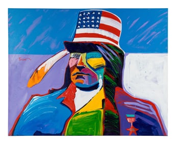 Malcolm Furlow (American, 1946-2023) Indian Who Loves America