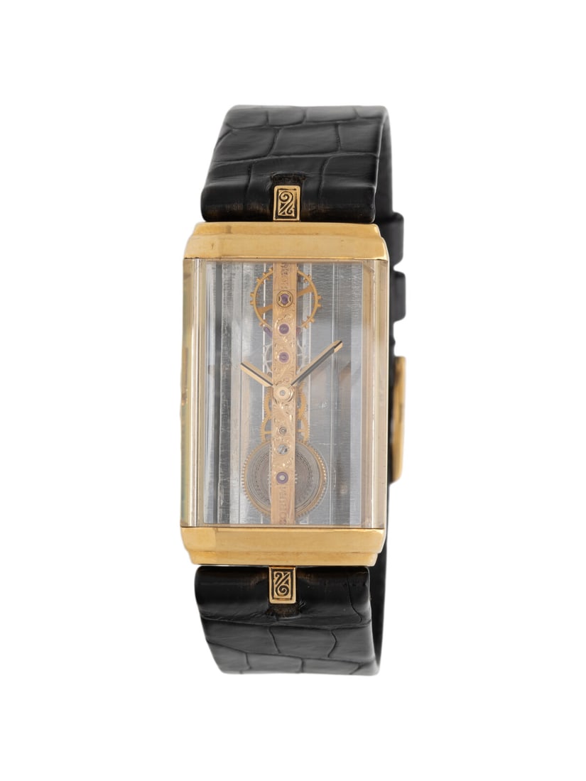 CORUM, REF. 13150, 18K YELLOW GOLD 'GOLDEN BRIDGE' WATCH (1 of 3)