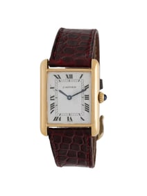 CARTIER, REF. 78086 18K YELLOW GOLD 'TANK LOUIS' WATCH