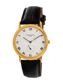 PATEK PHILIPPE, REF. 3919J 18K YELLOW GOLD 'CALATRAVA' WATCH