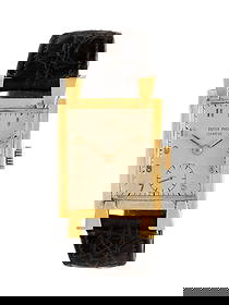 PATEK PHILIPPE, REF. 2427J 18K YELLOW GOLD VINTAGE WATCH: PATEK PHILIPPE, REF. 2427J 18K YELLOW GOLD VINTAGE WATCH Maker: Patek Philippe Reference number: 2427J Movement number: 972238 Year: Circa 1950 Case size: Approx. 30 x 26 mm Case material: 18K yellow