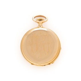 PATEK PHILIPPE FOR N. MATSON & CO. CHICAGO, 18K YELLOW GOLD HUNTER CASE POCKET WATCH, CIRCA 1881
