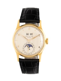 PATEK PHILIPPE, REF. 1526J 18K YELLOW GOLD PERPETUAL CALENDAR MOONPHASE WATCH, EXTRACT FROM THE