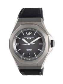 GIRARD-PERREGAUX, REF. 81070-21-001-FB61 TITANIUM 'LAUREATO ABSOLUTE' 'TI230' DATE WATCH, BOX &