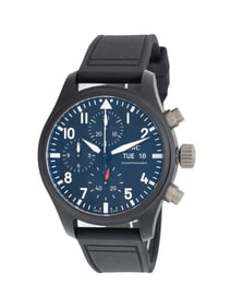 IWC, REF. 398401, 'TOP GUN PILOT'S WATCH' CHRONOGRAPH, DAY-DATE, BOX & PAPERS