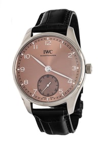 IWC, REF. IW358313 STAINLESS STEEL 'PORTUGEISER' WATCH, BOX & PAPERS