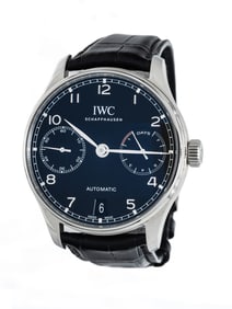 IWC, REF. IW500703 STAINLESS STEEL 'PORTUGIESER' '7 DAY AUTOMATIC' WATCH, BOX & PAPERS
