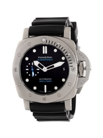 PANERAI, REF. PAM00973 STAINLESS STEEL 'SUBMERSIBLE' WATCH, BOX & PAPERS